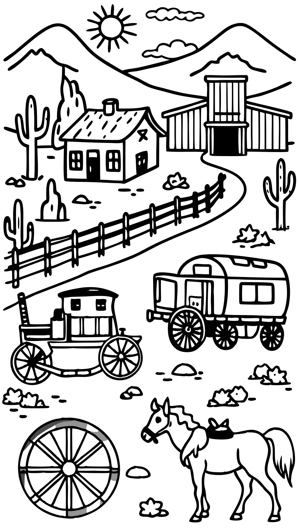 old west coloring pages